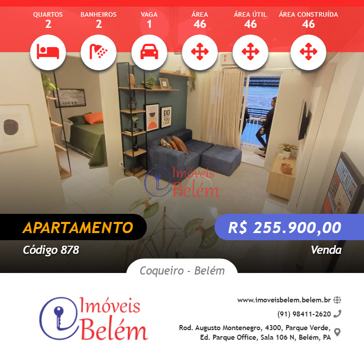 Apartamento à venda com 2 quartos, 46m² - Foto 1