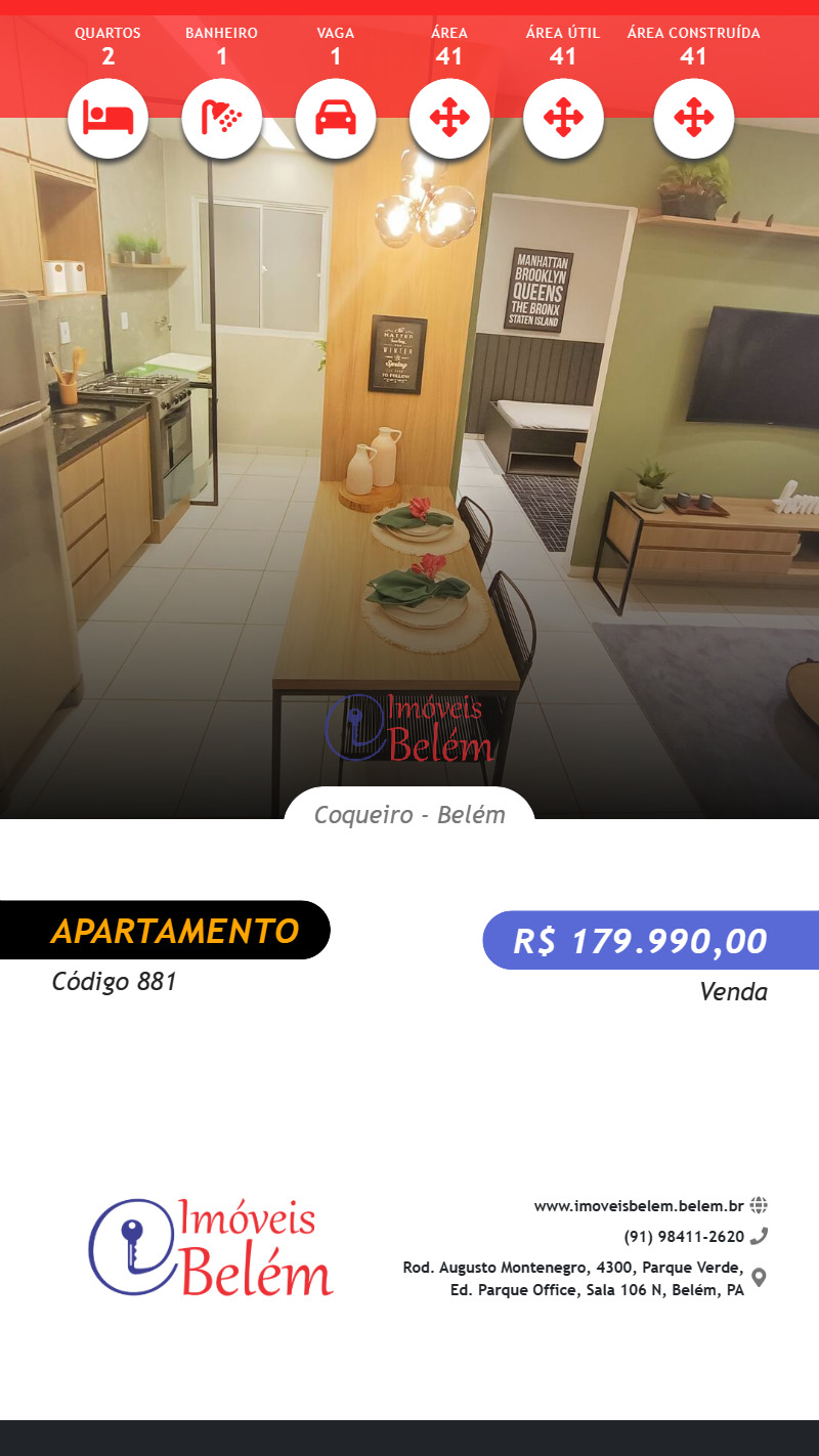 Apartamento à venda com 2 quartos, 41m² - Foto 2