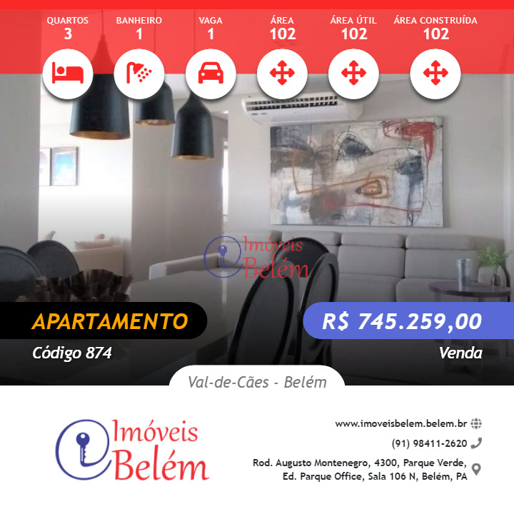 Apartamento à venda com 3 quartos, 102m² - Foto 1