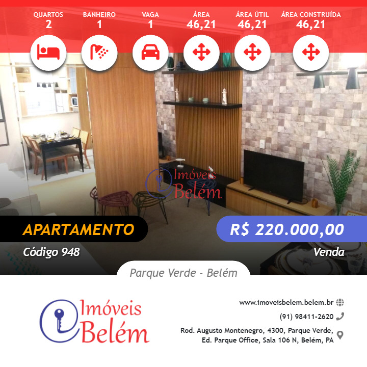 Apartamento à venda com 2 quartos, 46m² - Foto 1