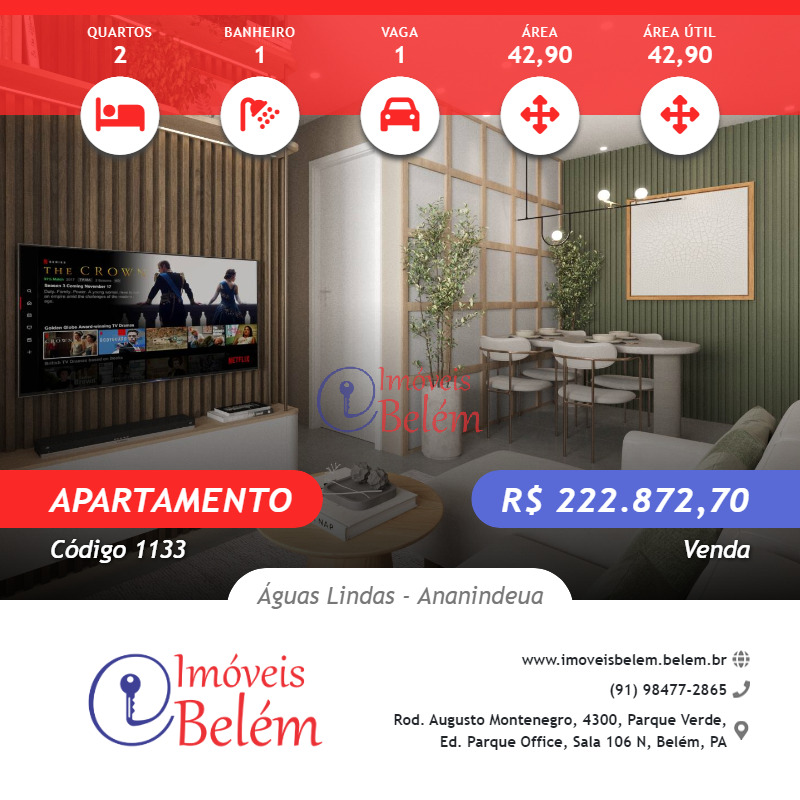 Apartamento à venda com 2 quartos, 42m² - Foto 1