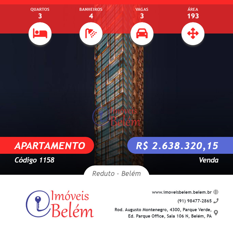 Apartamento à venda com 3 quartos, 193m² - Foto 1